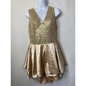 Womens Cocktail Dress Size Medium Sequins Going Out Whimsical Fairycore Glamour